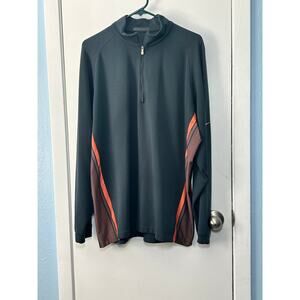 Nike Golf Pullover XL Gray Quarter Zip Athleisure Workout Coach Dry Fit Gym